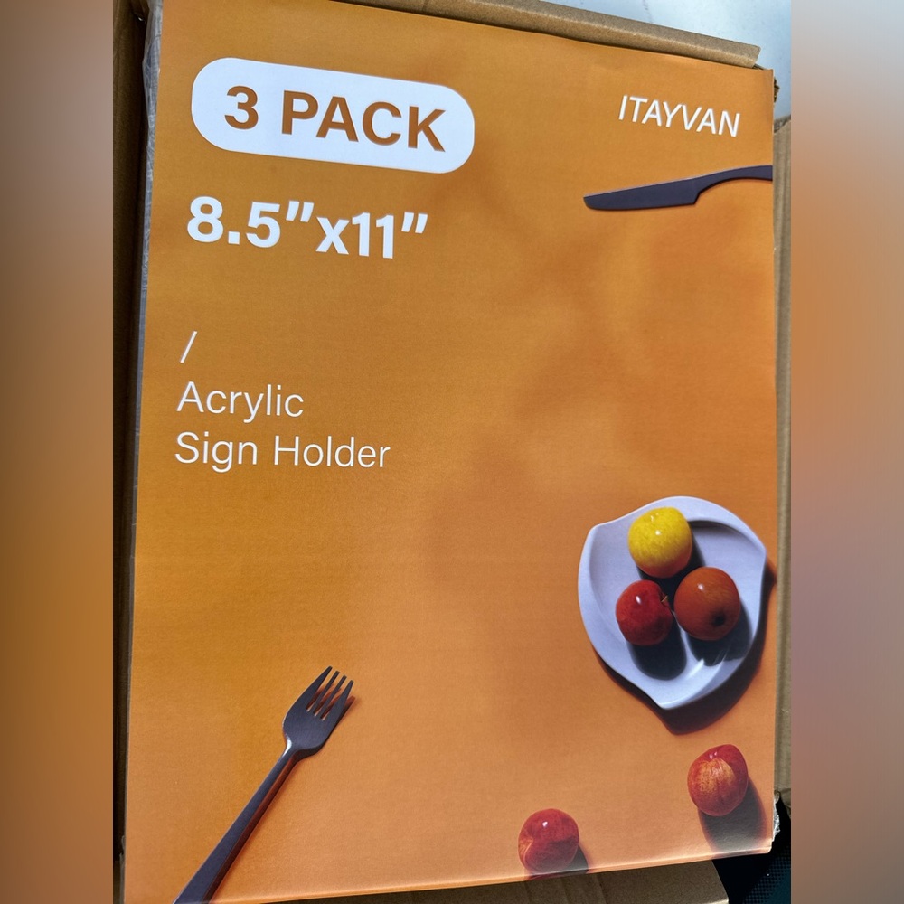 3 Pack Acrylic Sign holders ... Wedding, Restaurants, Hotels 3 РАСК
8.5"x11"